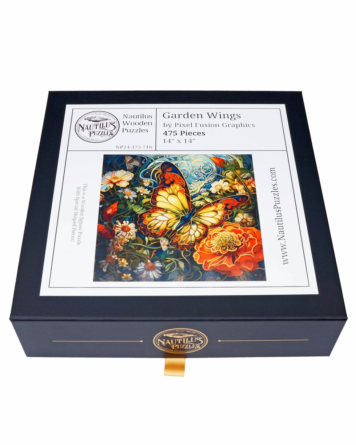 Garden Wings (475 Piece Wooden Jigsaw Puzzle) - Nautilus Puzzles - Wooden Jigsaw Puzzles For Adults
