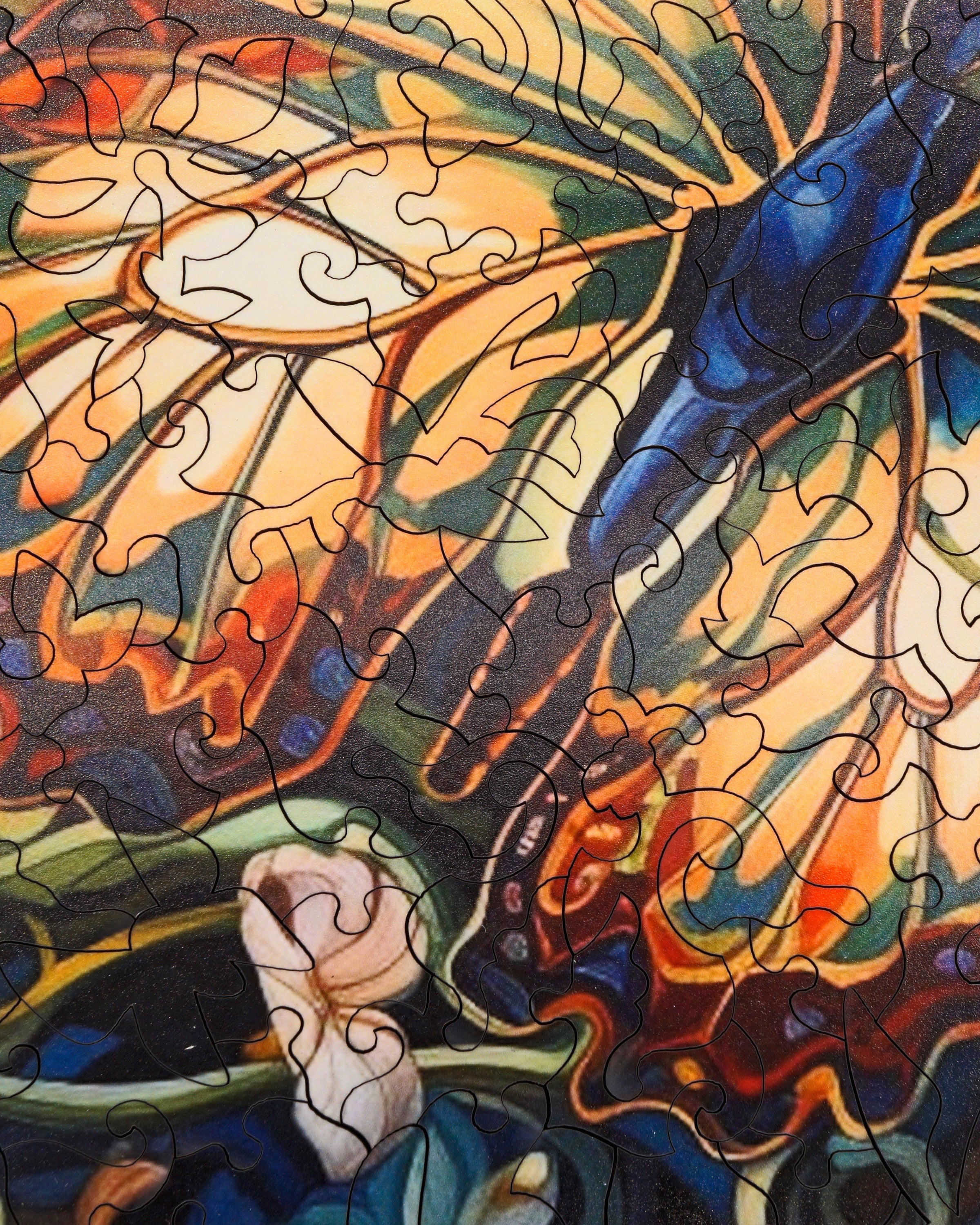 Mosaic wood jigsaw puzzle