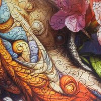 Guardian of the Azaleas (504 Piece Wooden Jigsaw Puzzle) - Nautilus Puzzles - Wooden Jigsaw Puzzles For Adults
