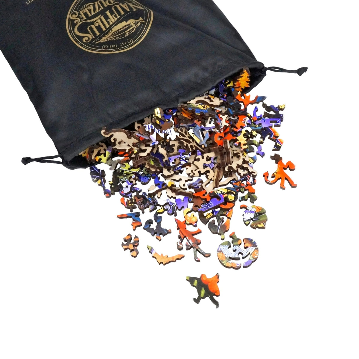 Halloween Spooktacular - 479 Piece Halloween Wooden Jigsaw Puzzle - Nautilus Puzzles - Wooden Jigsaw Puzzles For Adults