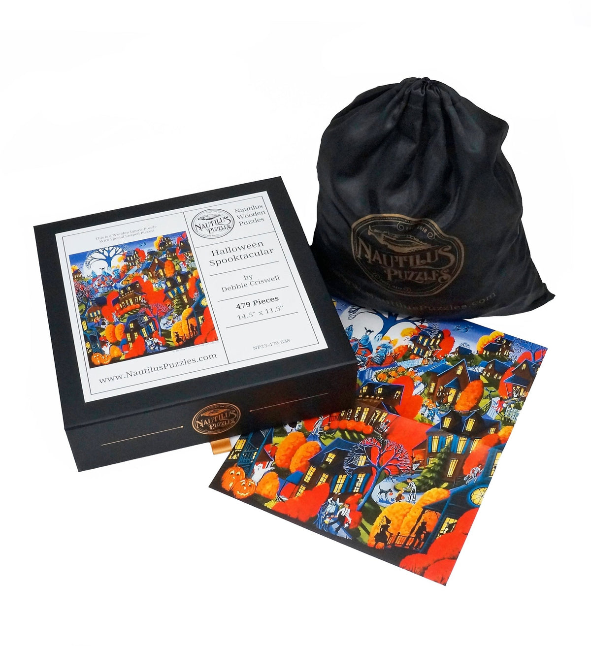 Halloween Spooktacular - 479 Piece Halloween Wooden Jigsaw Puzzle - Nautilus Puzzles - Wooden Jigsaw Puzzles For Adults