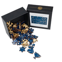 Happy Hanukkah (50 Piece Mini Wooden Jigsaw Puzzle) - Nautilus Puzzles - Wooden Jigsaw Puzzles For Adults