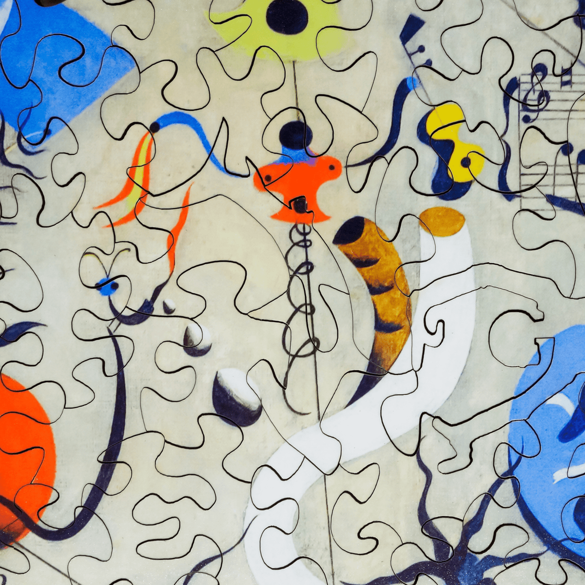 Harlequin's Carnival by Joan Miró (279 Piece Wooden Jigsaw Puzzle) - Nautilus Puzzles - Wooden Jigsaw Puzzles For Adults