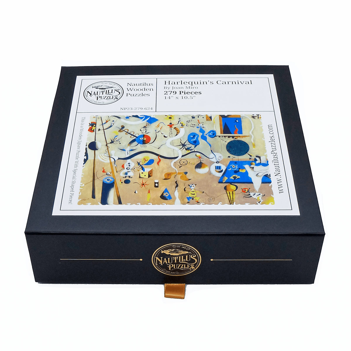 Harlequin's Carnival by Joan Miró (279 Piece Wooden Jigsaw Puzzle) - Nautilus Puzzles - Wooden Jigsaw Puzzles For Adults
