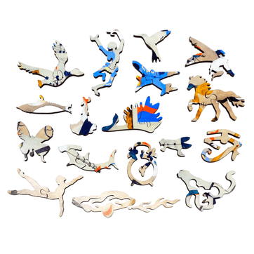 Harlequin's Carnival by Joan Miró (279 Piece Wooden Jigsaw Puzzle) - Nautilus Puzzles - Wooden Jigsaw Puzzles For Adults
