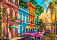 Havana Sunset (473 Piece Wooden Jigsaw Puzzle) - Nautilus Puzzles - Wooden Jigsaw Puzzles For Adults