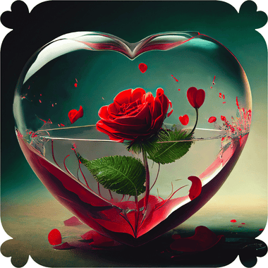Heart of Glass (50 Piece Mini Wooden Jigsaw Puzzle) - Nautilus Puzzles - Wooden Jigsaw Puzzles For Adults