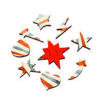 Heart Rays (50 Piece Mini Wooden Jigsaw Puzzle) - Nautilus Puzzles - Wooden Jigsaw Puzzles For Adults