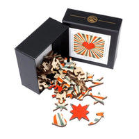 Heart Rays (50 Piece Mini Wooden Jigsaw Puzzle) - Nautilus Puzzles - Wooden Jigsaw Puzzles For Adults