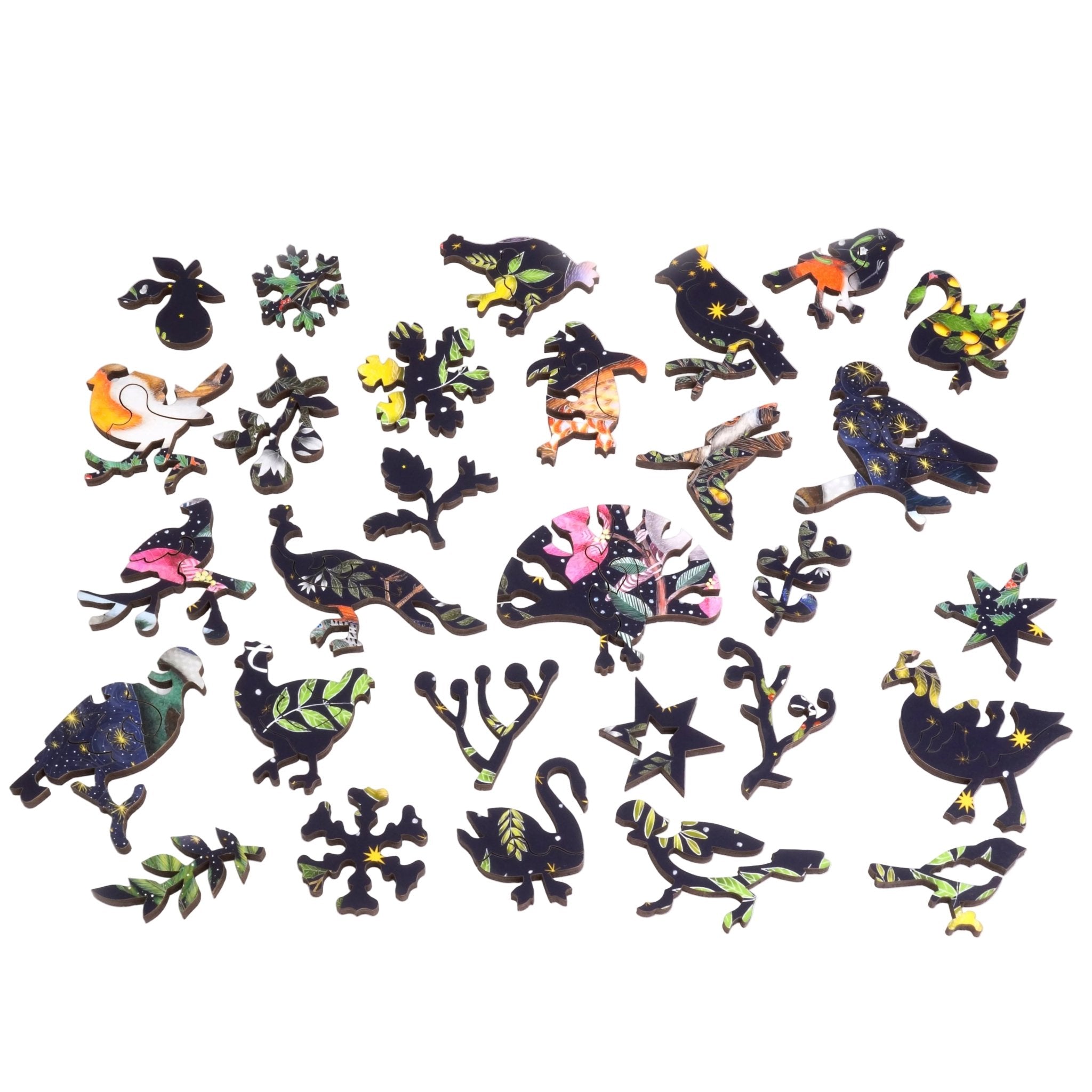 Holiday Birds (509 Piece Wooden Jigsaw Puzzle) | Nautilus Puzzles