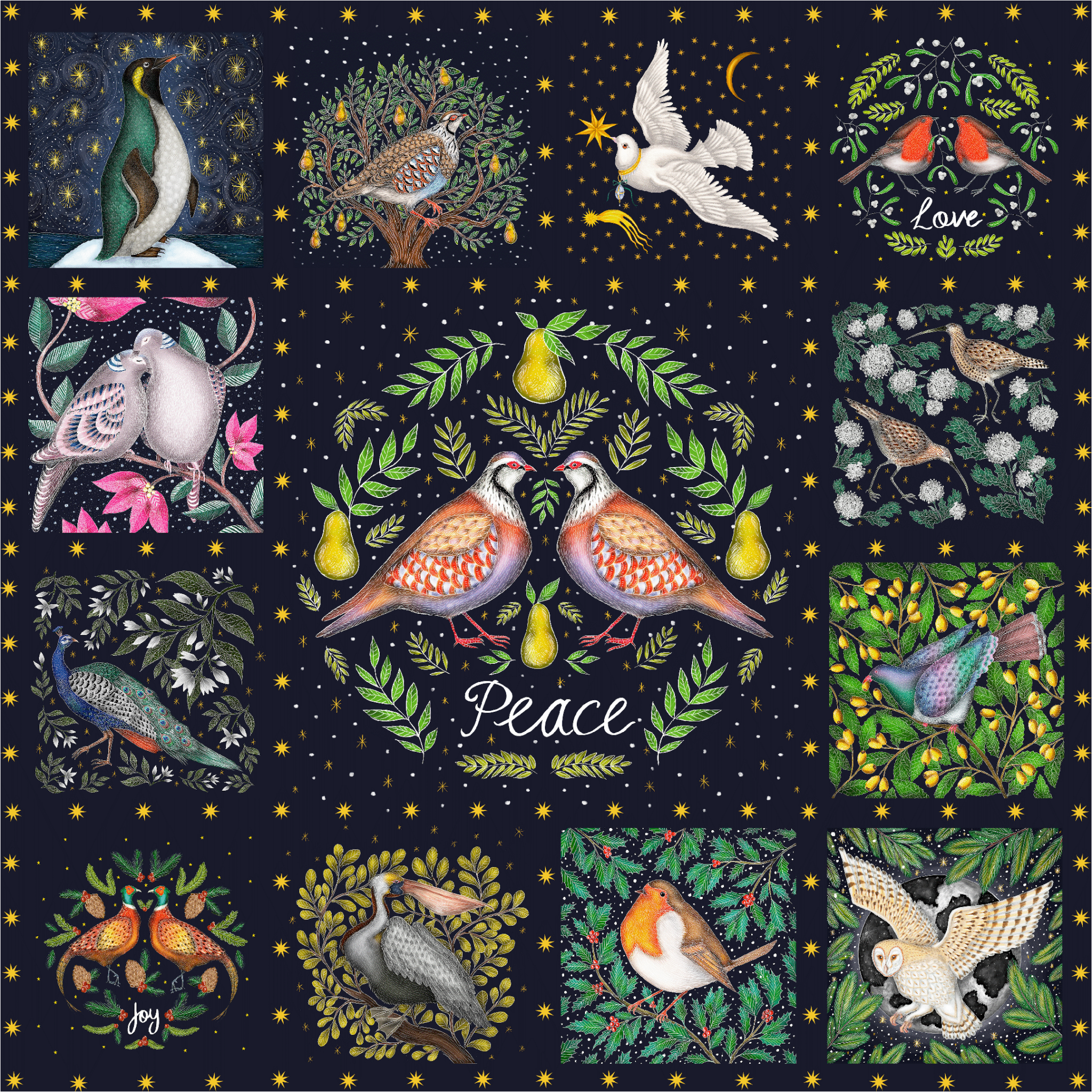 Holiday Birds (509 Piece Wooden Jigsaw Puzzle) - Nautilus Puzzles - Wooden Jigsaw Puzzles For Adults