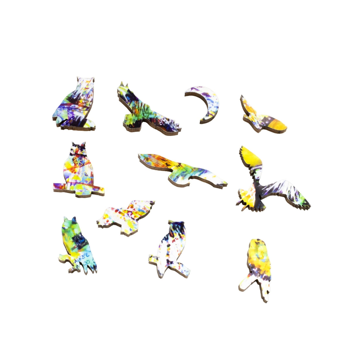 Hoot (60 Piece Mini Wooden Jigsaw Puzzle) - Nautilus Puzzles - Wooden Jigsaw Puzzles For Adults