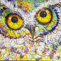 Hoot (60 Piece Mini Wooden Jigsaw Puzzle) - Nautilus Puzzles - Wooden Jigsaw Puzzles For Adults
