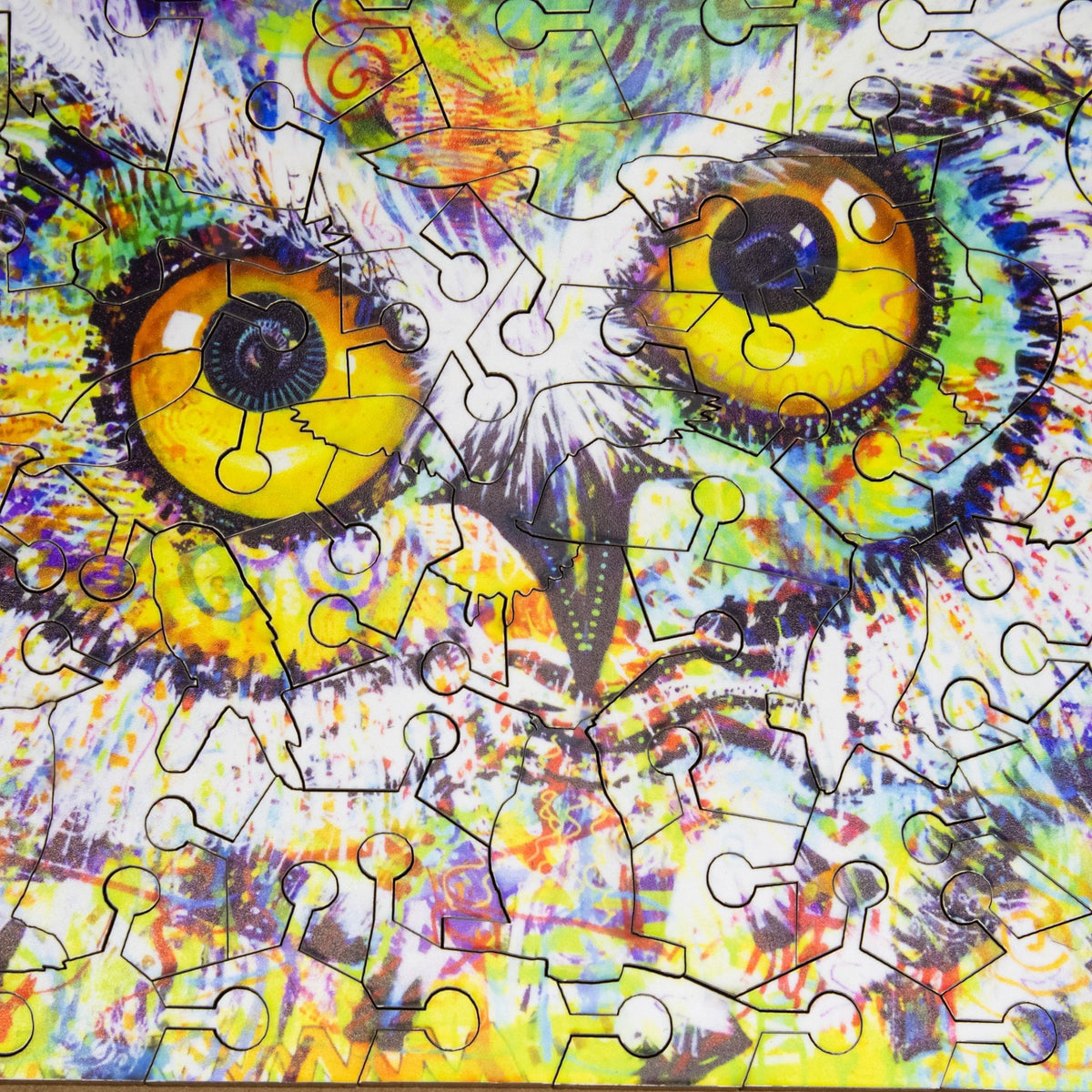 Hoot (60 Piece Mini Wooden Jigsaw Puzzle) - Nautilus Puzzles - Wooden Jigsaw Puzzles For Adults