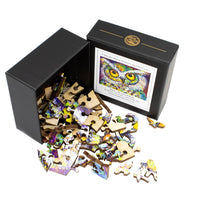 Hoot (60 Piece Mini Wooden Jigsaw Puzzle) - Nautilus Puzzles - Wooden Jigsaw Puzzles For Adults