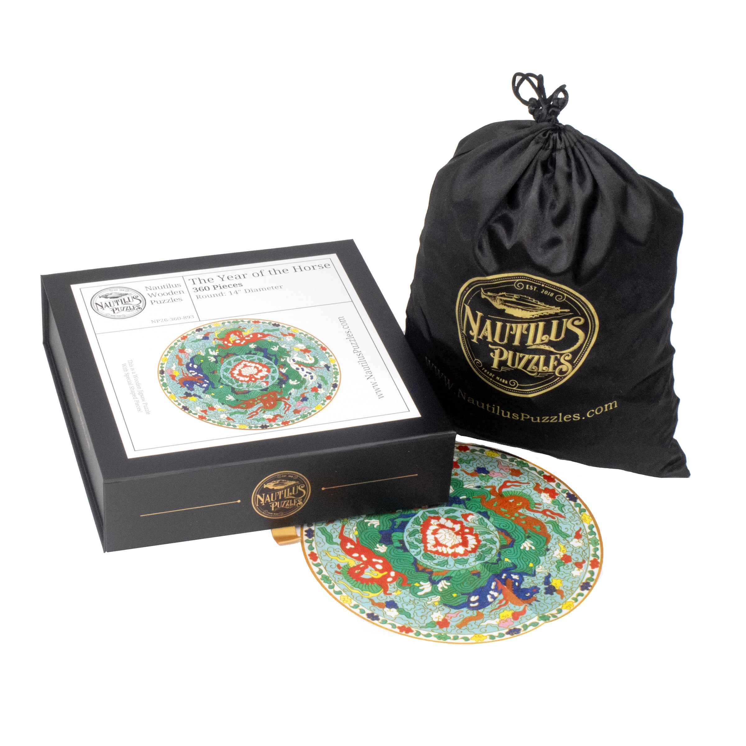 The Year of the Horse (360 Piece Shaped Wooden Jigsaw Puzzle)