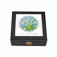 January - Snowdrops (50 Piece Round Mini Wooden Jigsaw Puzzle) - Nautilus Puzzles - Wooden Jigsaw Puzzles For Adults
