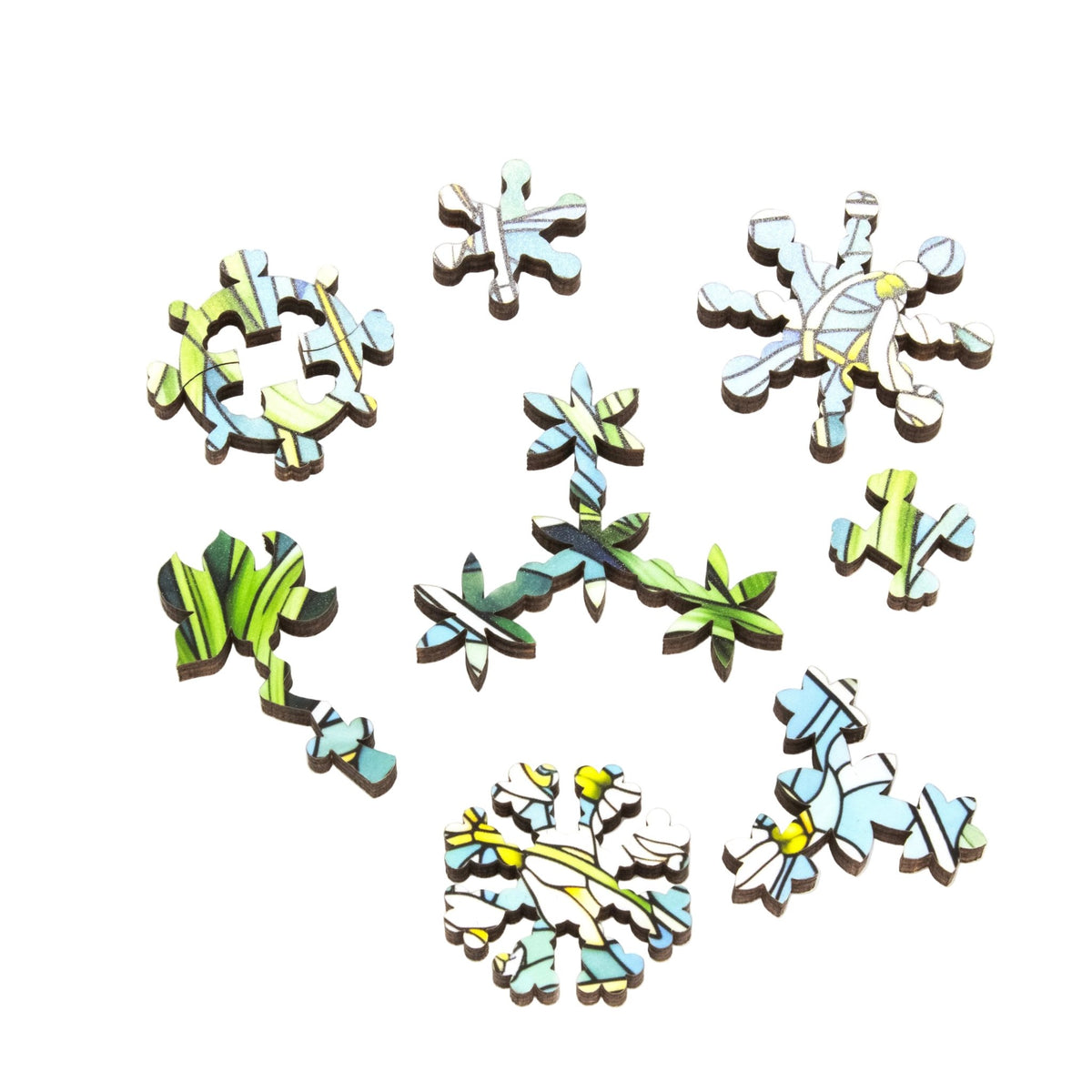 January - Snowdrops (50 Piece Round Mini Wooden Jigsaw Puzzle) - Nautilus Puzzles - Wooden Jigsaw Puzzles For Adults