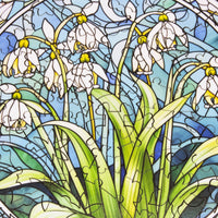 January - Snowdrops (50 Piece Round Mini Wooden Jigsaw Puzzle) - Nautilus Puzzles - Wooden Jigsaw Puzzles For Adults