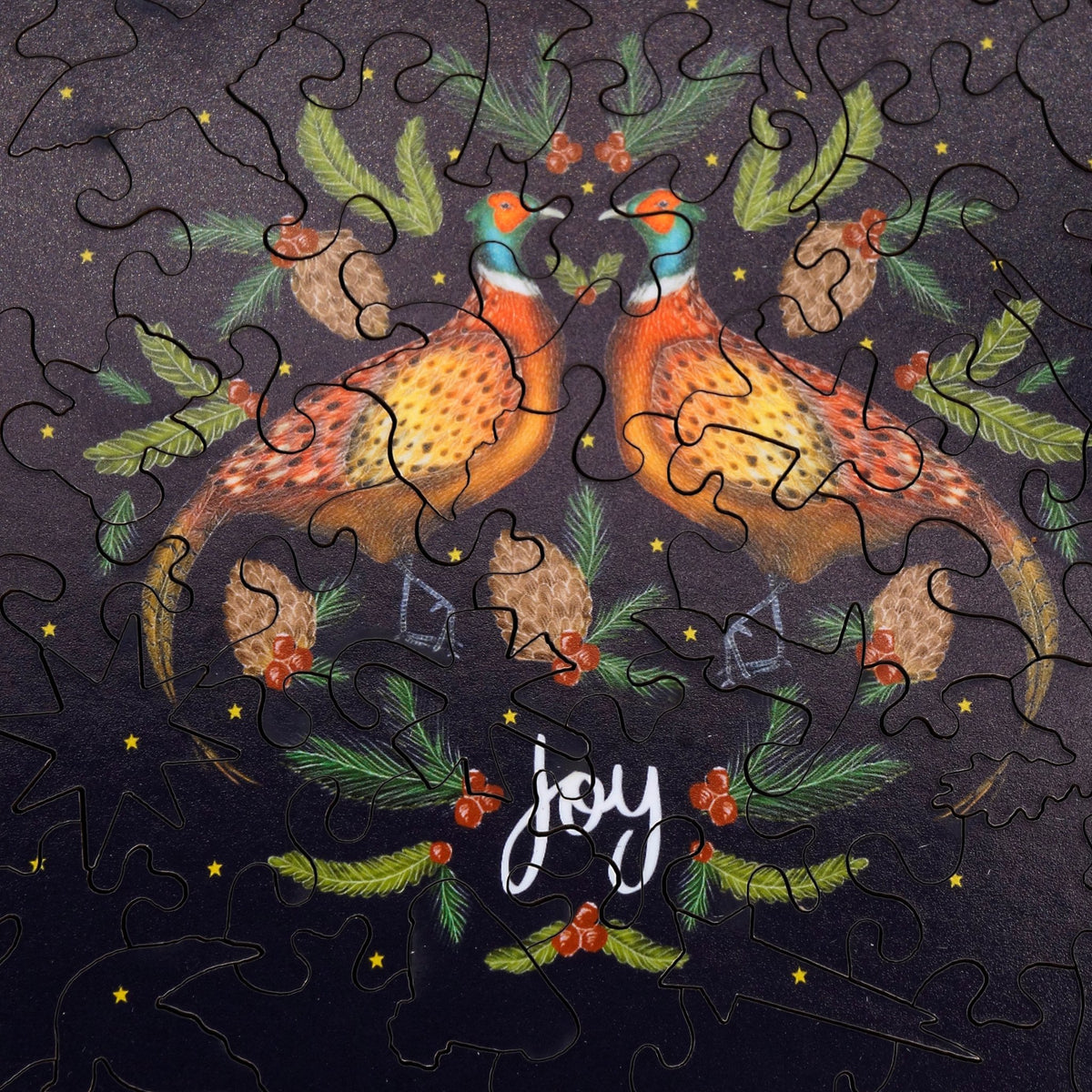 Joy (51 Piece Mini Wooden Jigsaw Puzzle) - Nautilus Puzzles - Wooden Jigsaw Puzzles For Adults