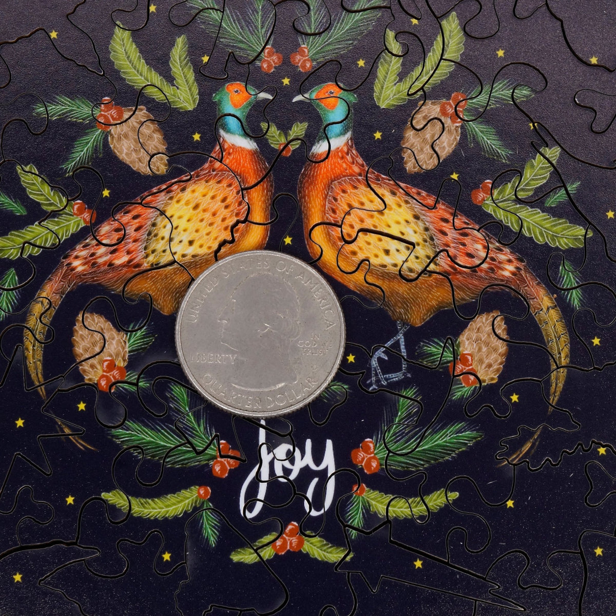 Joy (51 Piece Mini Wooden Jigsaw Puzzle) - Nautilus Puzzles - Wooden Jigsaw Puzzles For Adults