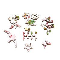 June - Roses (50 Piece Round Mini Wooden Jigsaw Puzzle) - Nautilus Puzzles - Wooden Jigsaw Puzzles For Adults