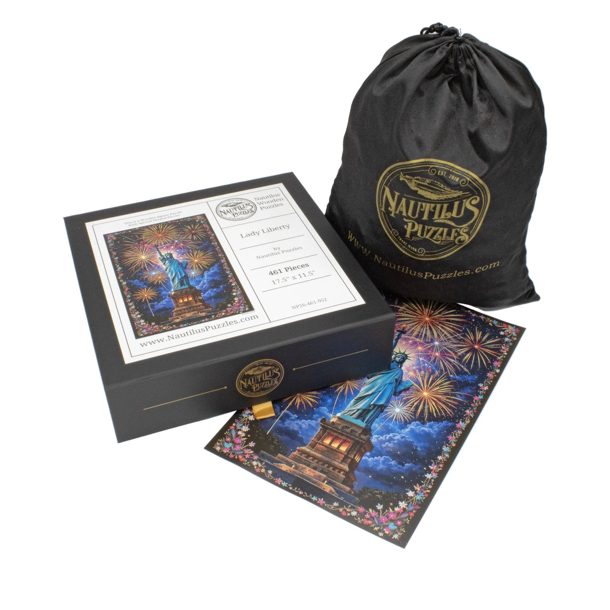 Lady Liberty (461 Piece Wooden Jigsaw Puzzle) - Nautilus Puzzles - Wooden Jigsaw Puzzles For Adults