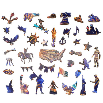 Lady Liberty (461 Piece Wooden Jigsaw Puzzle) - Nautilus Puzzles - Wooden Jigsaw Puzzles For Adults