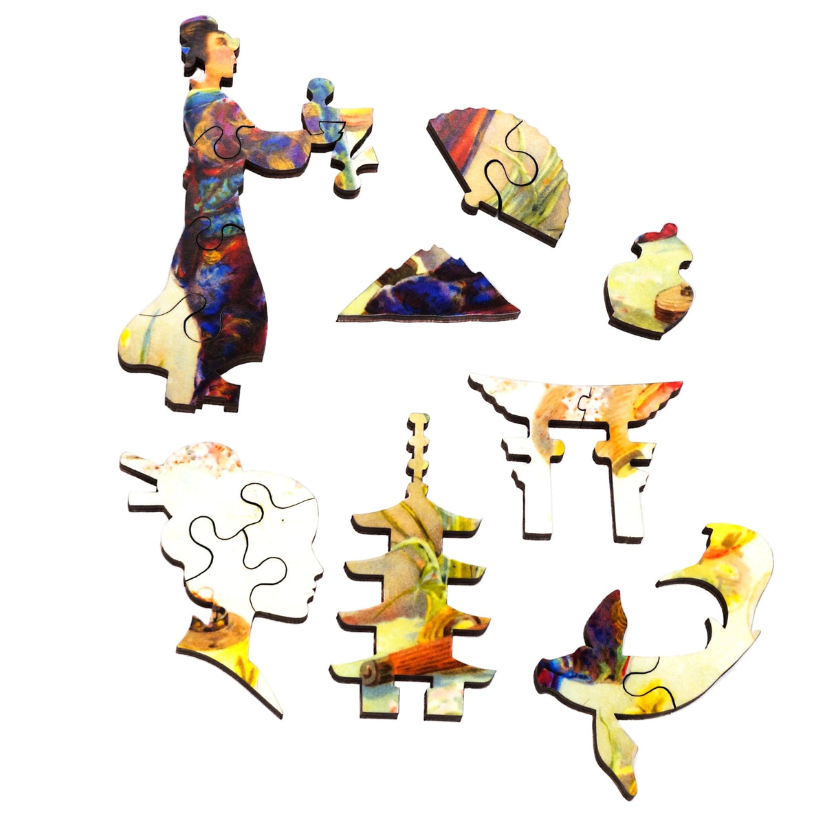 Lady with a Lantern (56 Piece Mini Wooden Jigsaw Puzzle) - Nautilus Puzzles - Wooden Jigsaw Puzzles For Adults