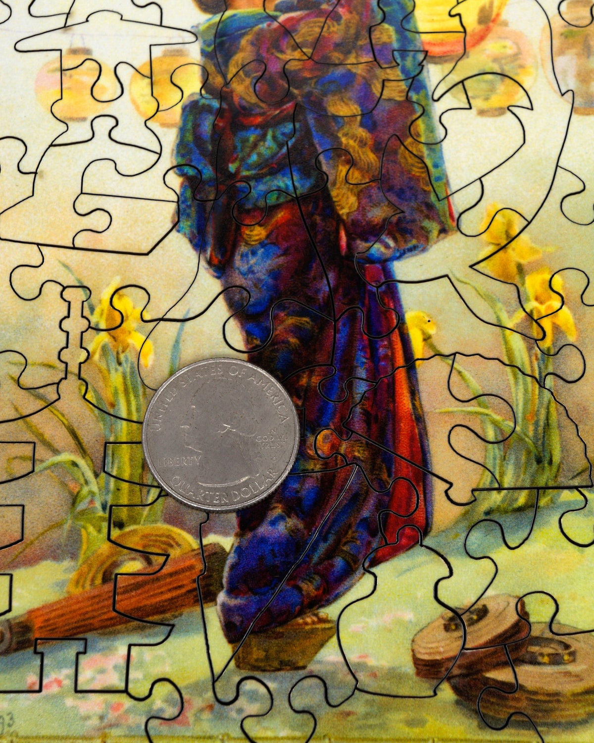 Lady with a Lantern (56 Piece Mini Wooden Jigsaw Puzzle) - Nautilus Puzzles - Wooden Jigsaw Puzzles For Adults