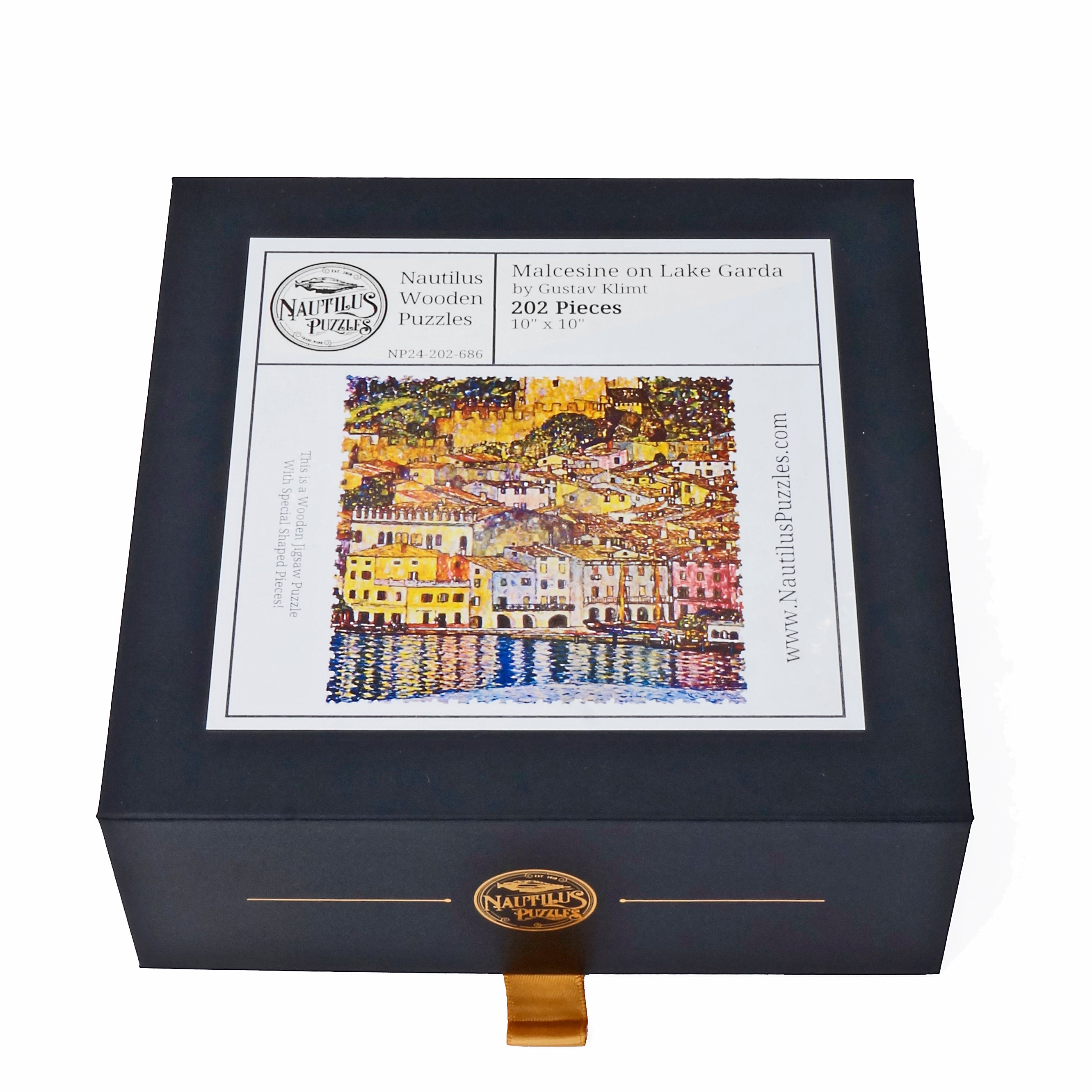 Malcesine on Lake Garda by Gustav Klimt (202 Piece Wooden Jigsaw