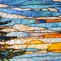 Lake Sunset (452 Piece Wooden Jigsaw Puzzle)