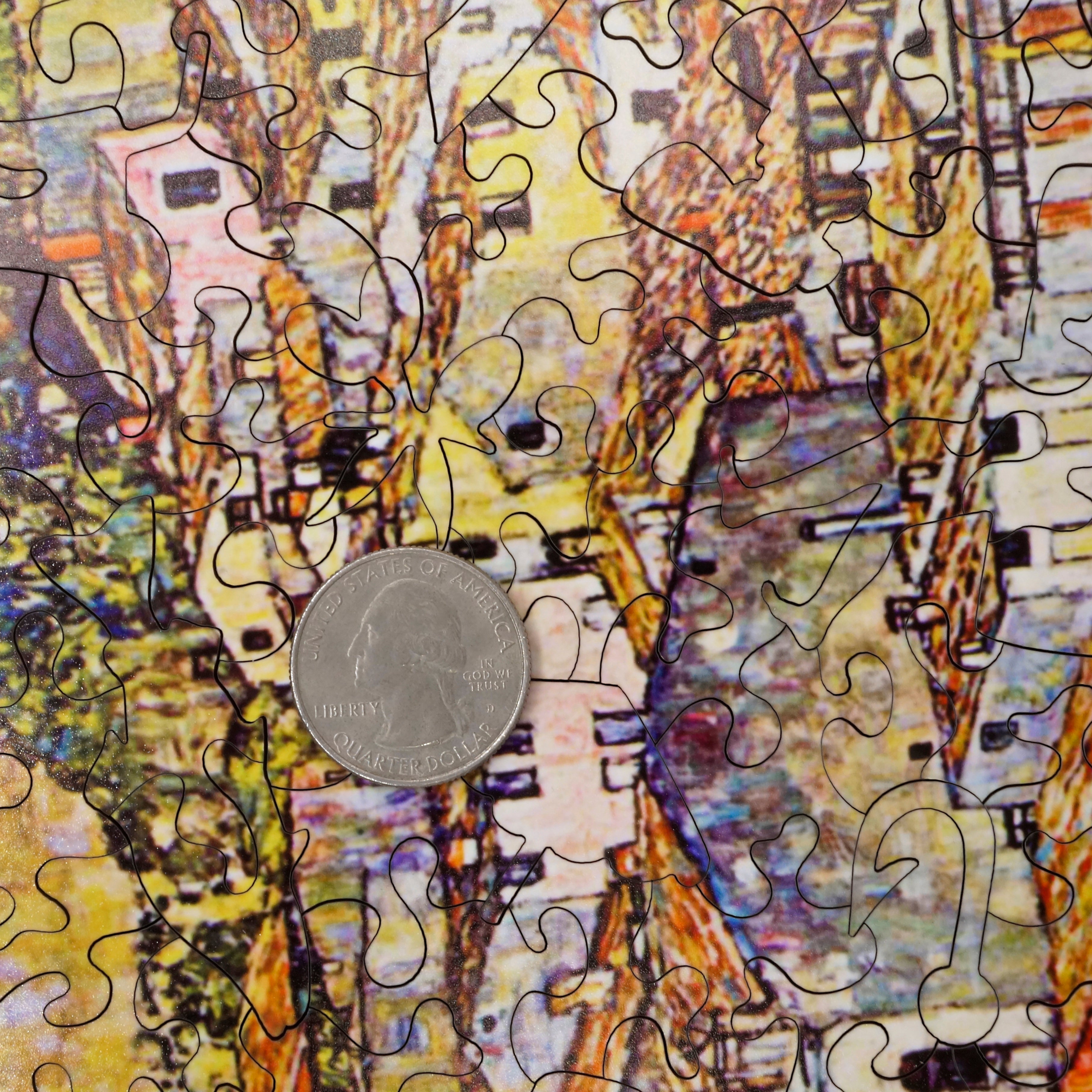 Malcesine on Lake Garda by Gustav Klimt (202 Piece Wooden Jigsaw