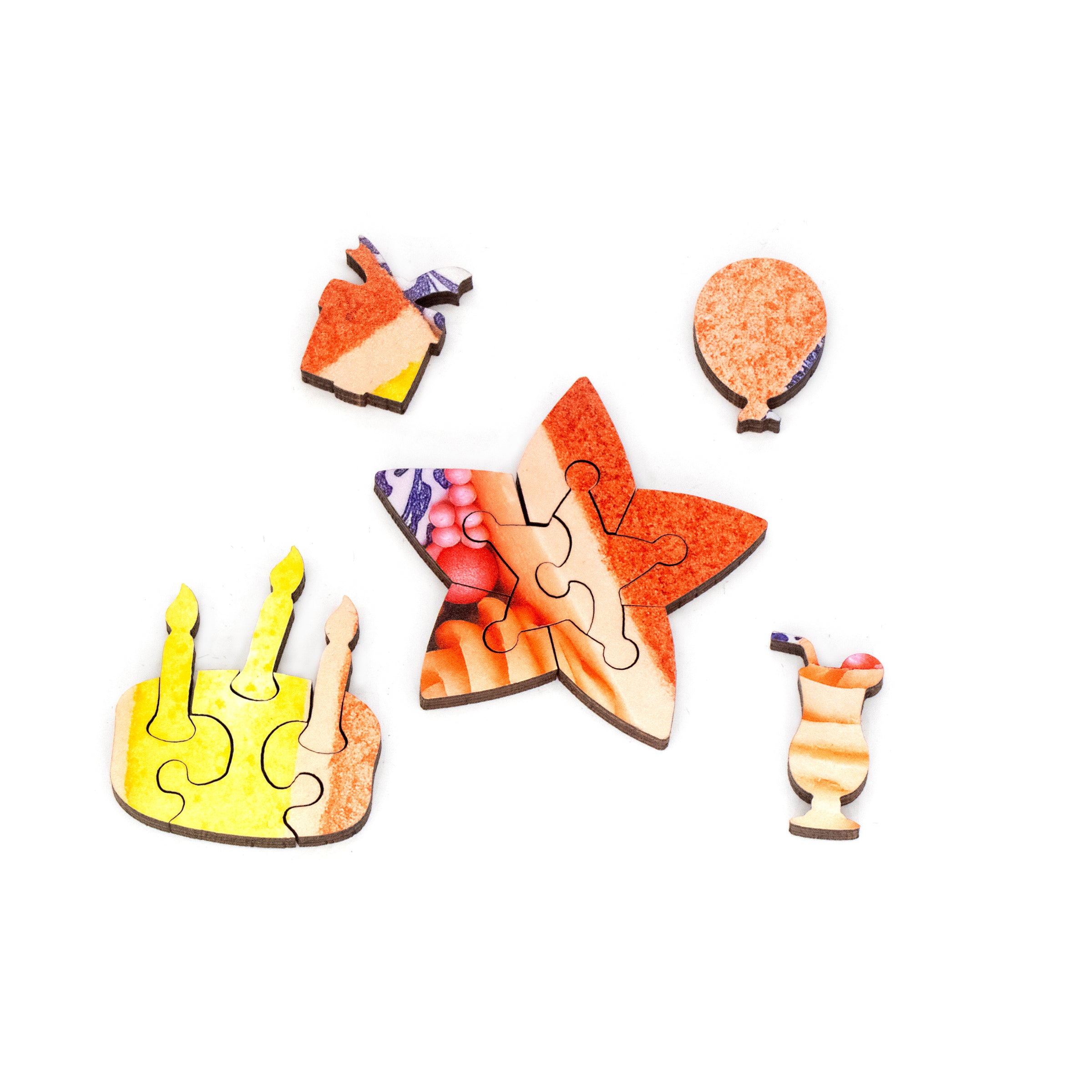 Layer Cake (50 Piece Shaped Mini Wooden Jigsaw Puzzle)