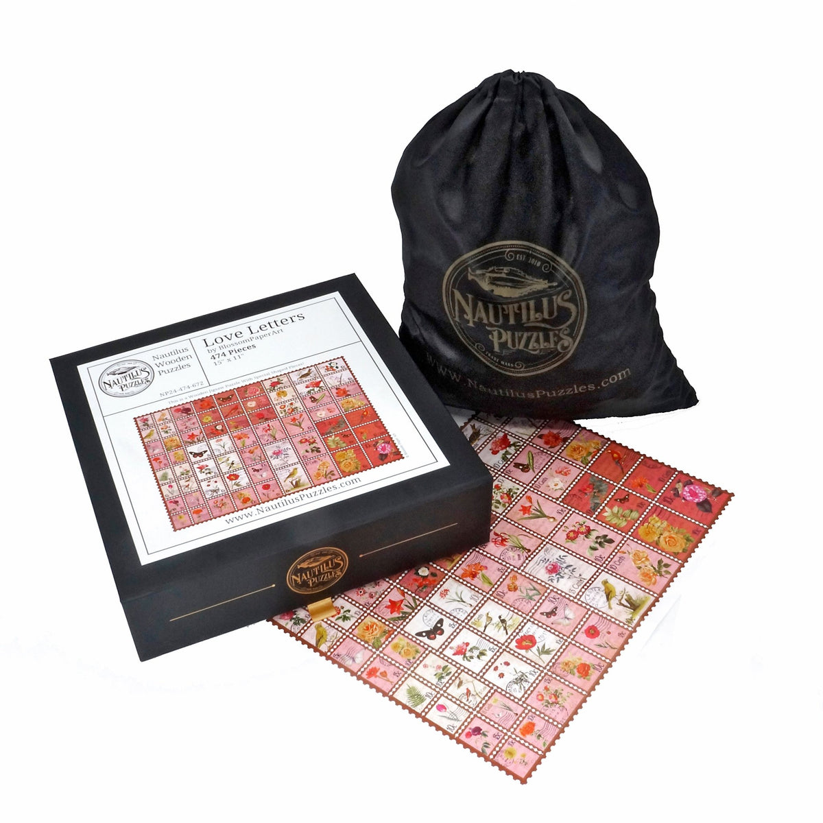 Love Letters (474 Piece Wooden Jigsaw Puzzle) - Nautilus Puzzles - Wooden Jigsaw Puzzles For Adults
