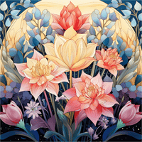 Lunar Bouquet (68 Piece Mini Puzzle) - Nautilus Puzzles - Wooden Jigsaw Puzzles For Adults