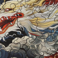 Lunar Dragon (50 Piece MINI Wooden Jigsaw Puzzle) - Nautilus Puzzles - Wooden Jigsaw Puzzles For Adults