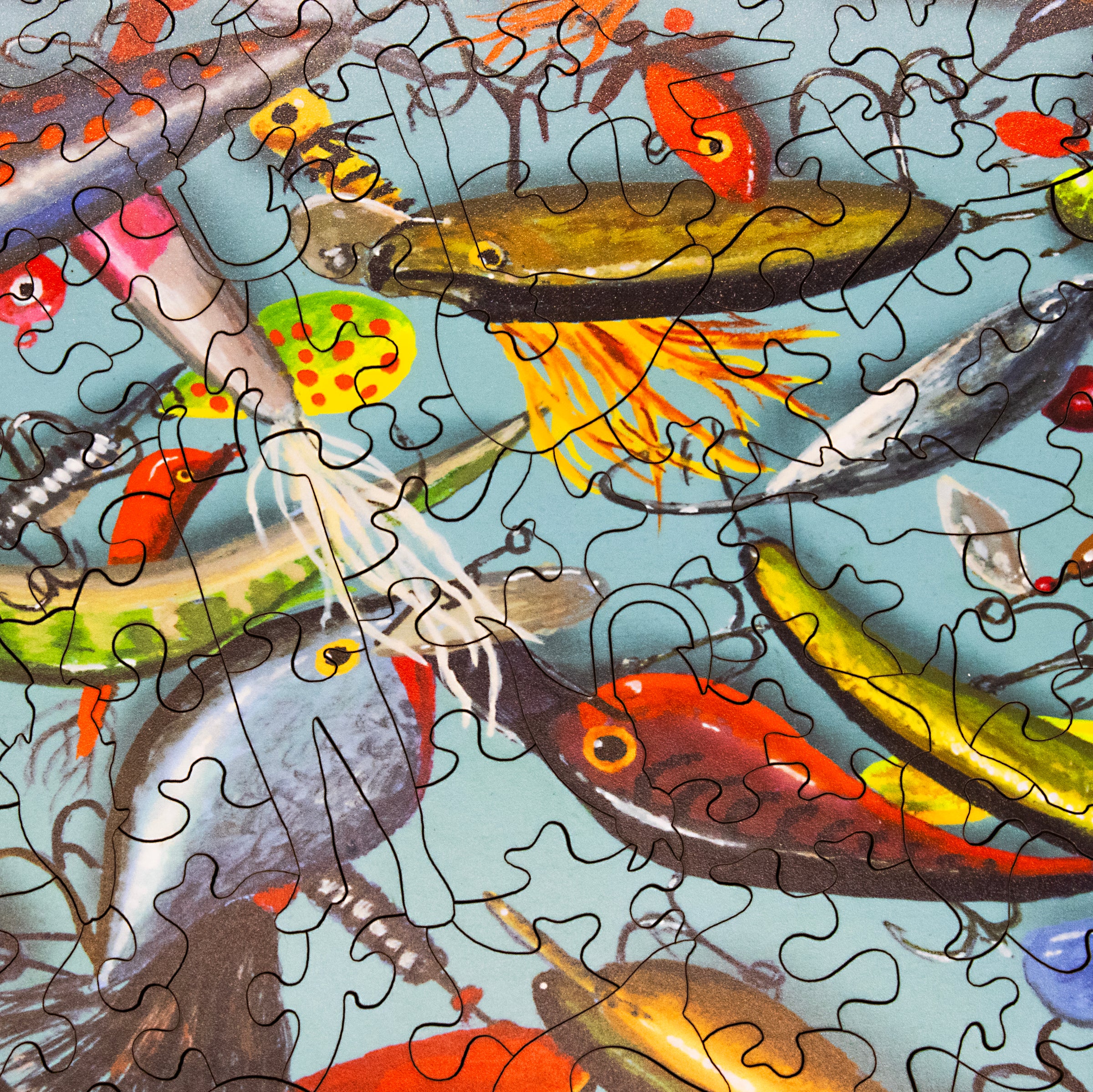 Lots of Lures (503 Piece Wooden Jigsaw Puzzle)