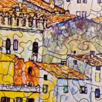 Malcesine on Lake Garda by Gustav Klimt (202 Piece Wooden Jigsaw Puzzle) - Nautilus Puzzles - Wooden Jigsaw Puzzles For Adults