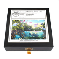 Manatee River Life (475 Piece Wooden Jigsaw Puzzle) - Nautilus Puzzles - Wooden Jigsaw Puzzles For Adults