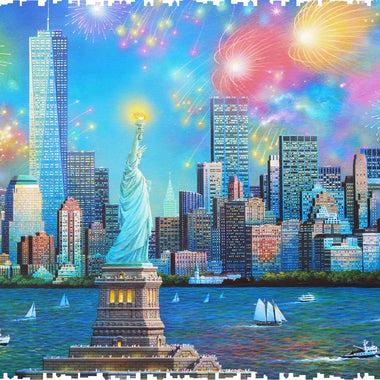Manhattan Celebration (654 Piece Wooden Jigsaw Puzzle) - Nautilus Puzzles - Wooden Jigsaw Puzzles For Adults