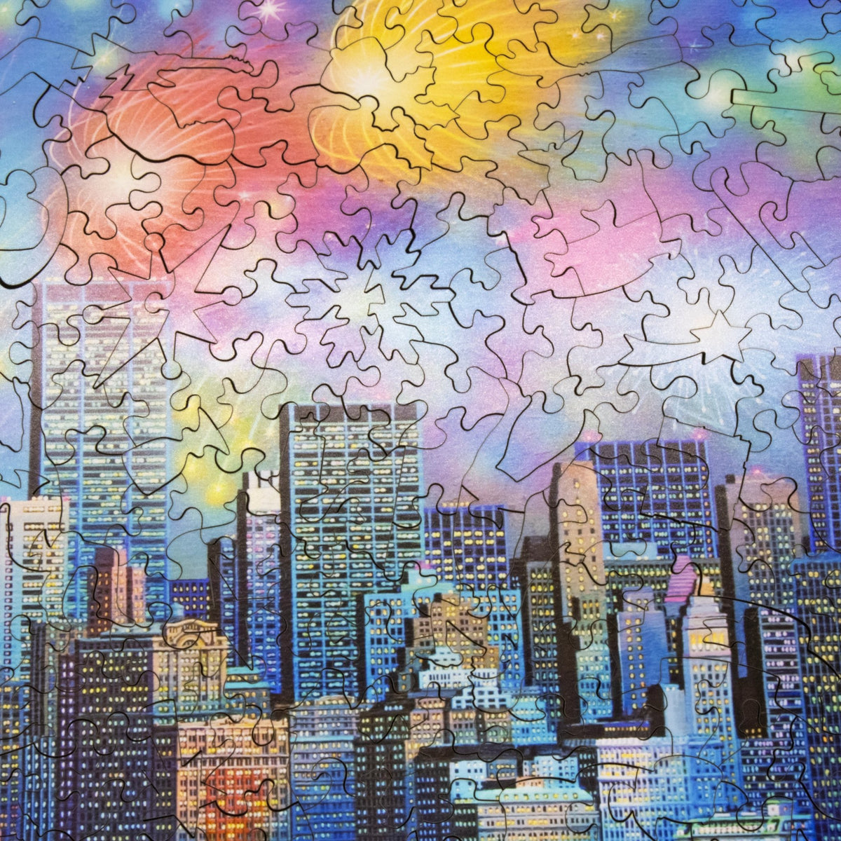 Manhattan Celebration (654 Piece Wooden Jigsaw Puzzle) - Nautilus Puzzles - Wooden Jigsaw Puzzles For Adults
