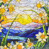 March - Daffodils (50 Piece Round Mini Wooden Jigsaw Puzzle) - Nautilus Puzzles - Wooden Jigsaw Puzzles For Adults