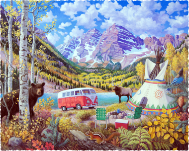 Maroon Bells (500 Piece Wooden Jigsaw Puzzle) - Nautilus Puzzles - Wooden Jigsaw Puzzles For Adults