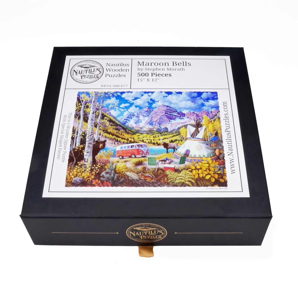 Maroon Bells (500 Piece Wooden Jigsaw Puzzle) - Nautilus Puzzles - Wooden Jigsaw Puzzles For Adults
