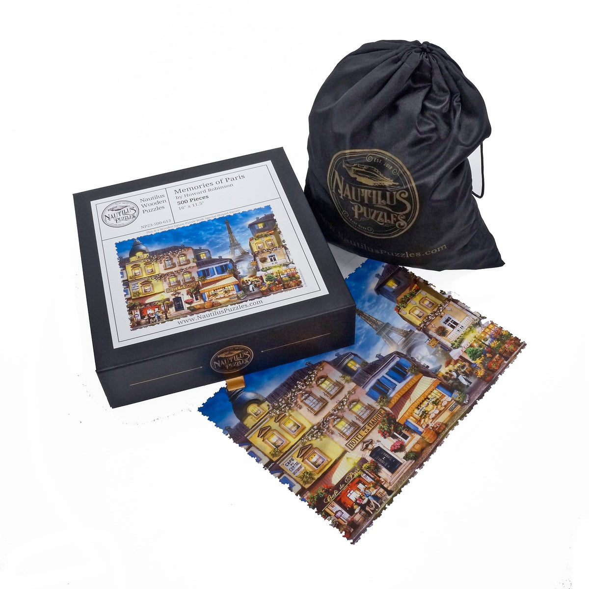 Memories of Paris (500 Piece Wooden Jigsaw Puzzle) - Nautilus Puzzles - Wooden Jigsaw Puzzles For Adults