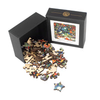 Merry Magpies (50 Piece Mini Christmas Wooden Jigsaw Puzzle) - Nautilus Puzzles - Wooden Jigsaw Puzzles For Adults