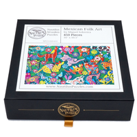 Mexican Folk Art (450 Piece Wooden Jigsaw Puzzle) - Nautilus Puzzles - Wooden Jigsaw Puzzles For Adults