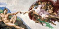 Michelangelo's Creation by Michelangelo (61 Piece Mini Wooden Jigsaw Puzzle) - Nautilus Puzzles - Wooden Jigsaw Puzzles For Adults