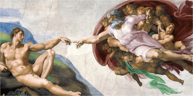Michelangelo's Creation by Michelangelo (61 Piece Mini Wooden Jigsaw Puzzle) - Nautilus Puzzles - Wooden Jigsaw Puzzles For Adults